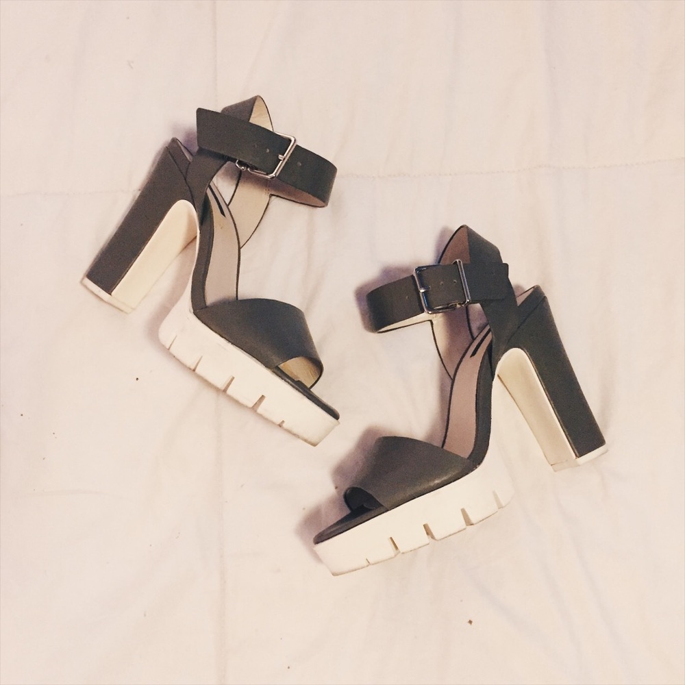 Forever 21 Faux Leather Platform Heels