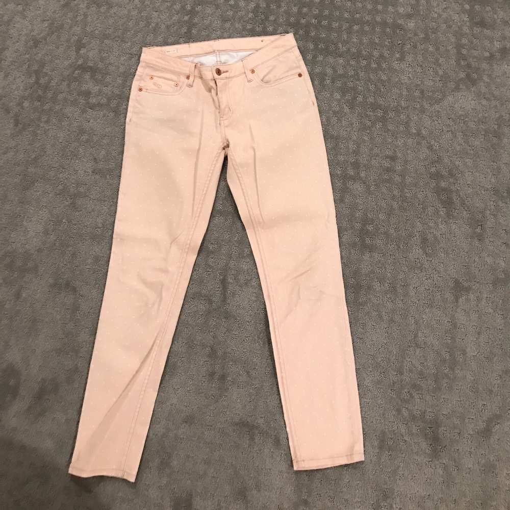 Light pink polka dot jeans size 5/27. QSD