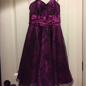 Elegant burgundy dress