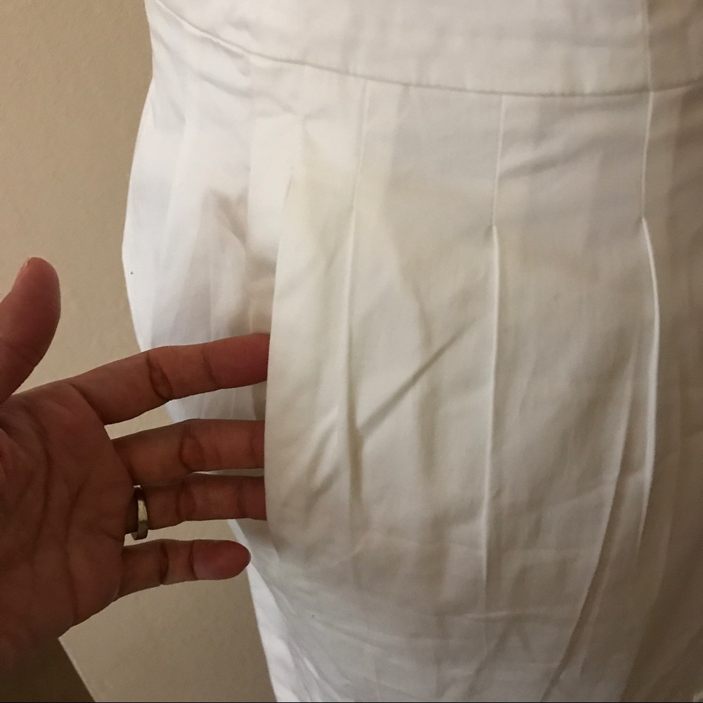 Club Monaco white strapless dress has pockets NWOT - Picture 2 of 5