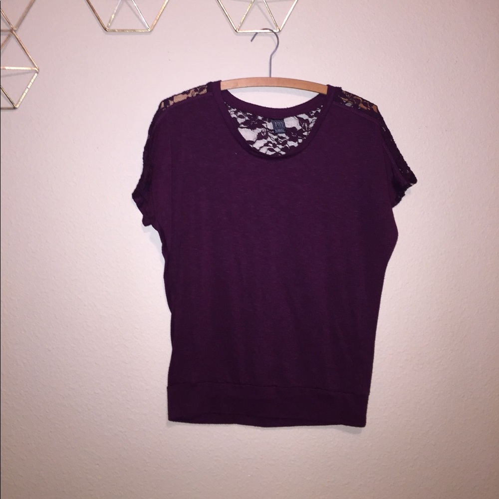 Burgundy Lacy Top