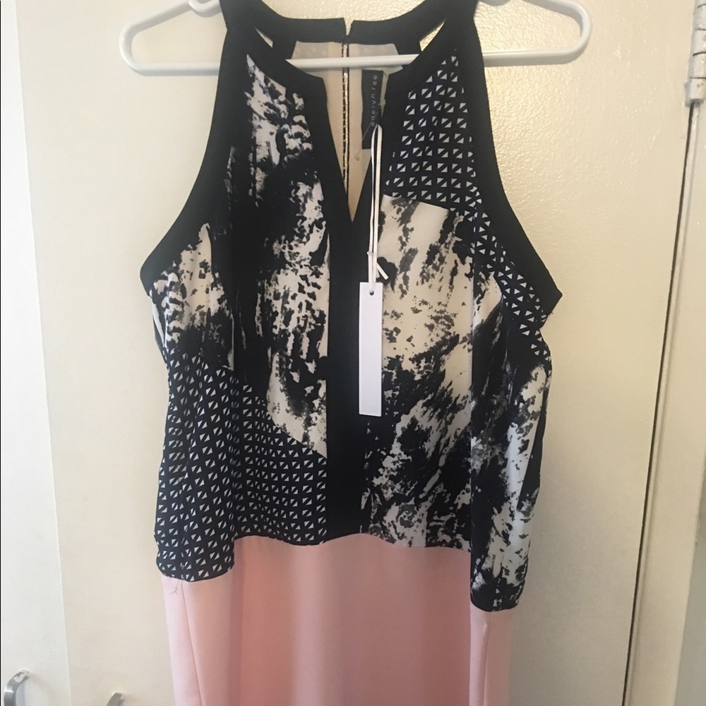 Adelyn Rae Black Print Block dress