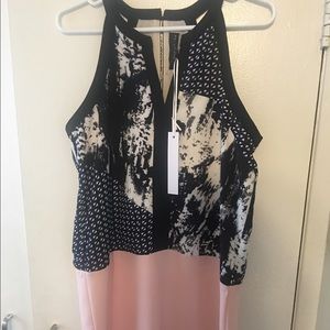 Adelyn Rae Black Print Block dress