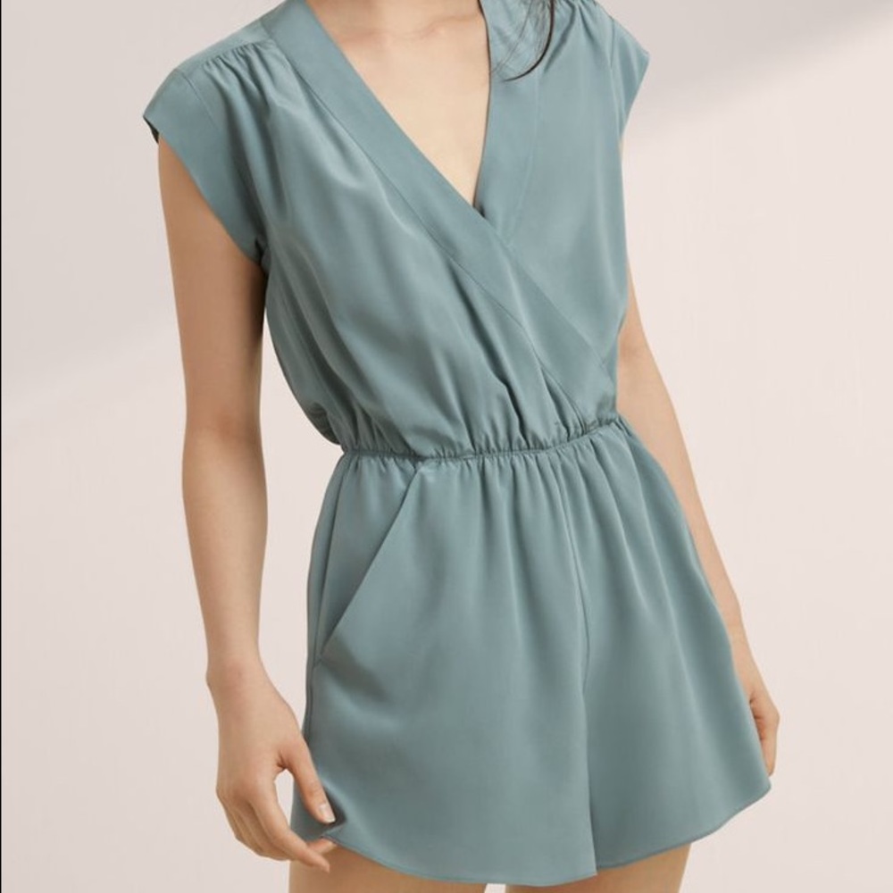 NWT Aritzia Blue Romper (M) - babaton corbett