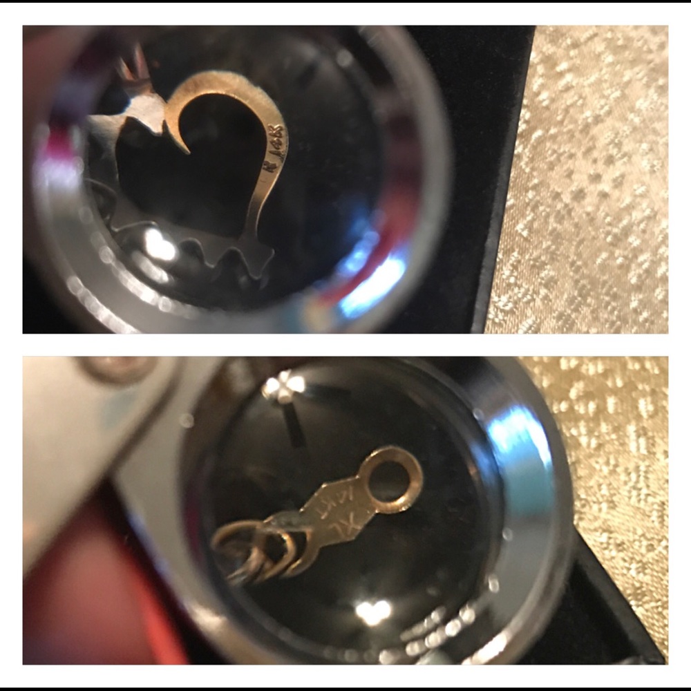 ❤️ 7  Diamonds Heart 14K Solid Gold❤️ - Picture 4 of 11