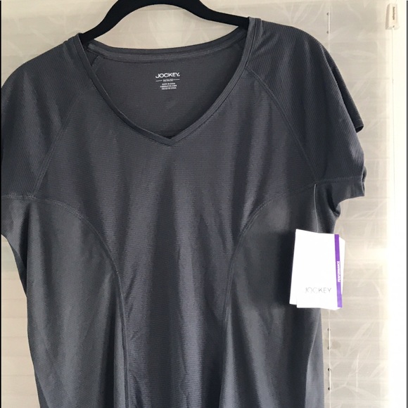 Jockey Tops - NWT Jockey Sport Tee dark grey