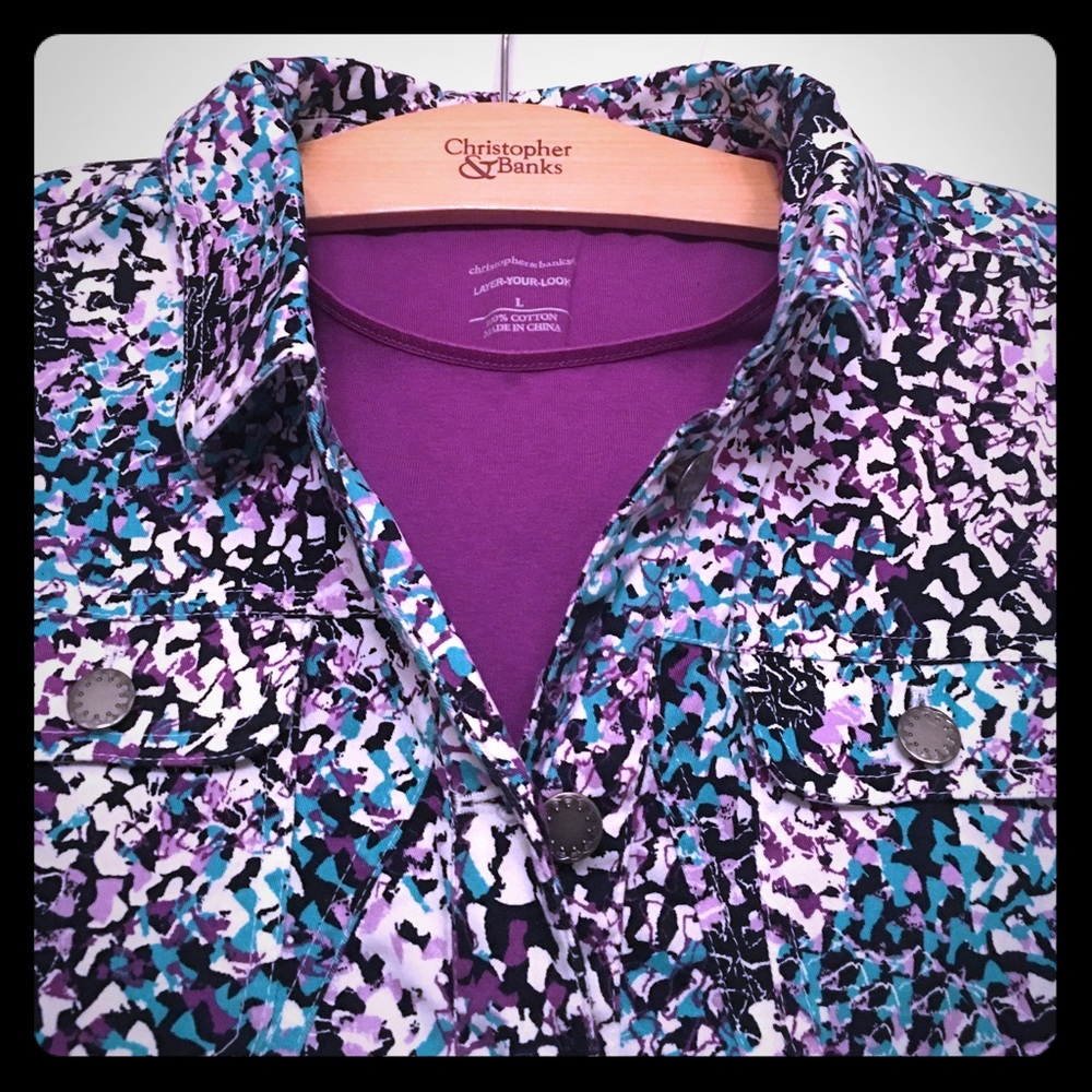 Christopher & Banks Jacket with Shell - Picture 2 of 3