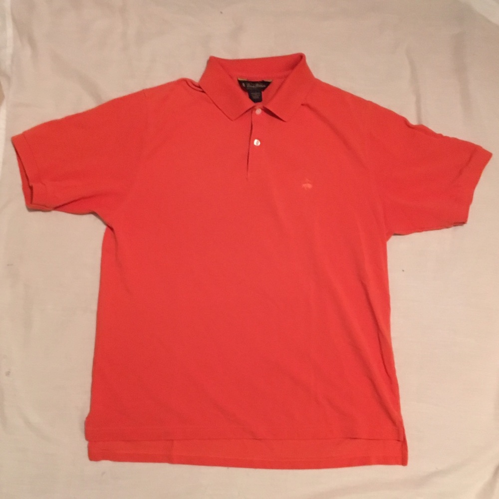 Brooks brothers orange polo cotton