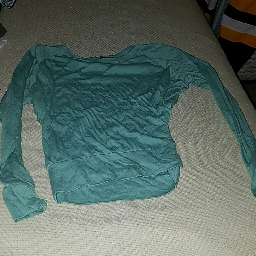 Teal long sleeve top