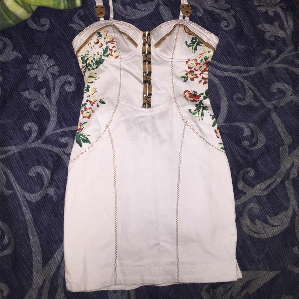 White floral dress