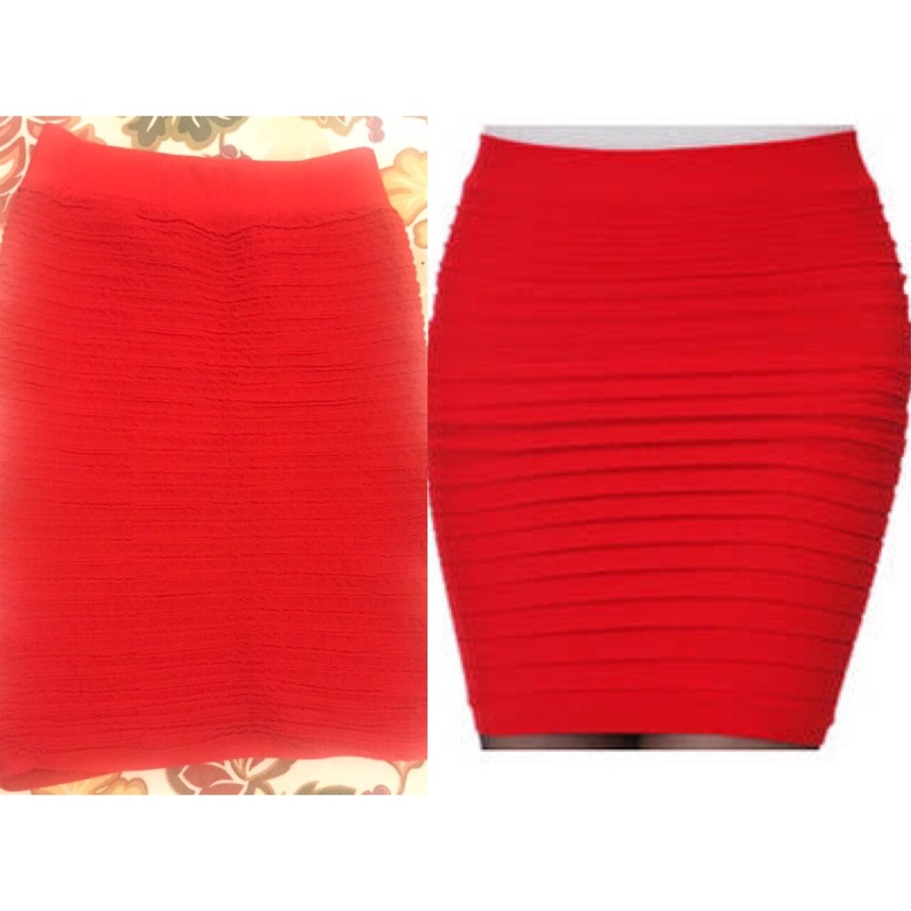 Red Pencil Mini Skirt from After Sensation