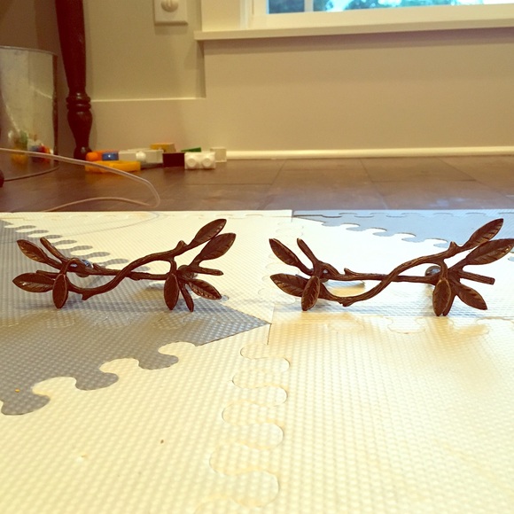 Anthropologie Other Drawer Pulls Branch Leaves Set 2 Nwt Poshmark