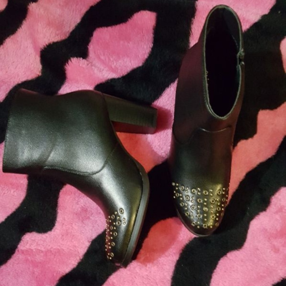 Studded heel boots