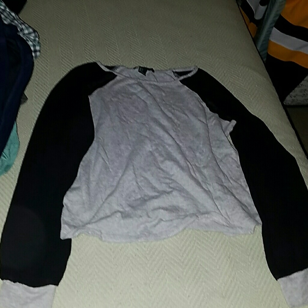 Black and grey baseball tshirt