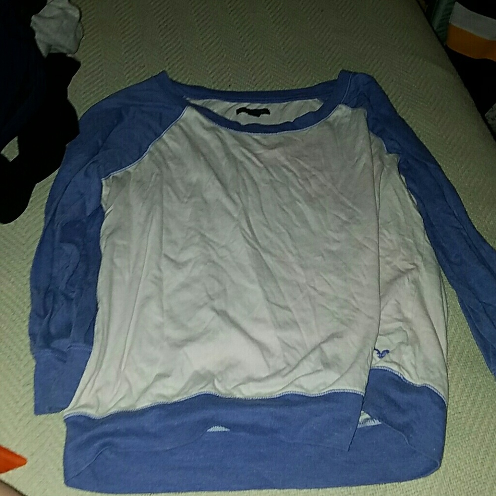 Blue and white baseball tshirt
