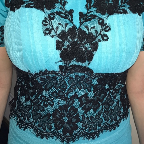 Turquoise prom dress - Picture 3 of 3