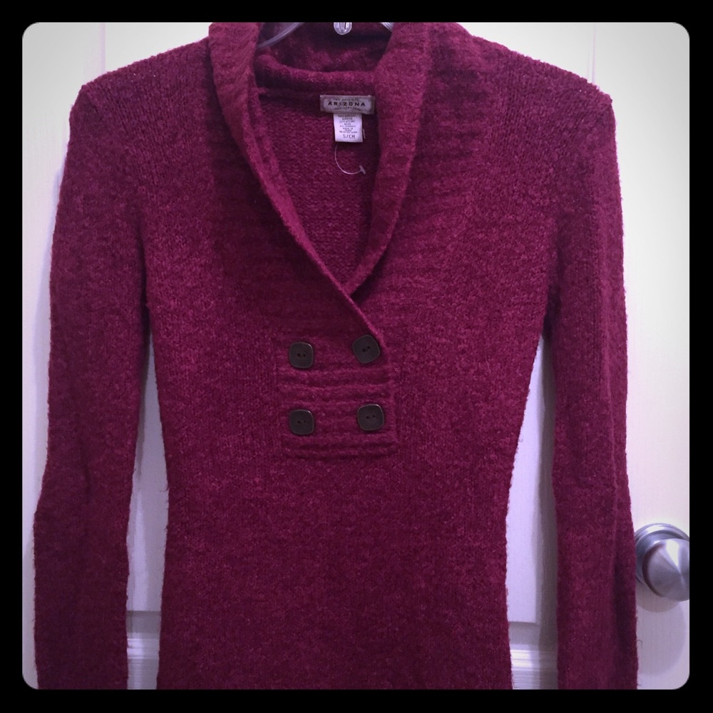 Cranberry v-neck sweater