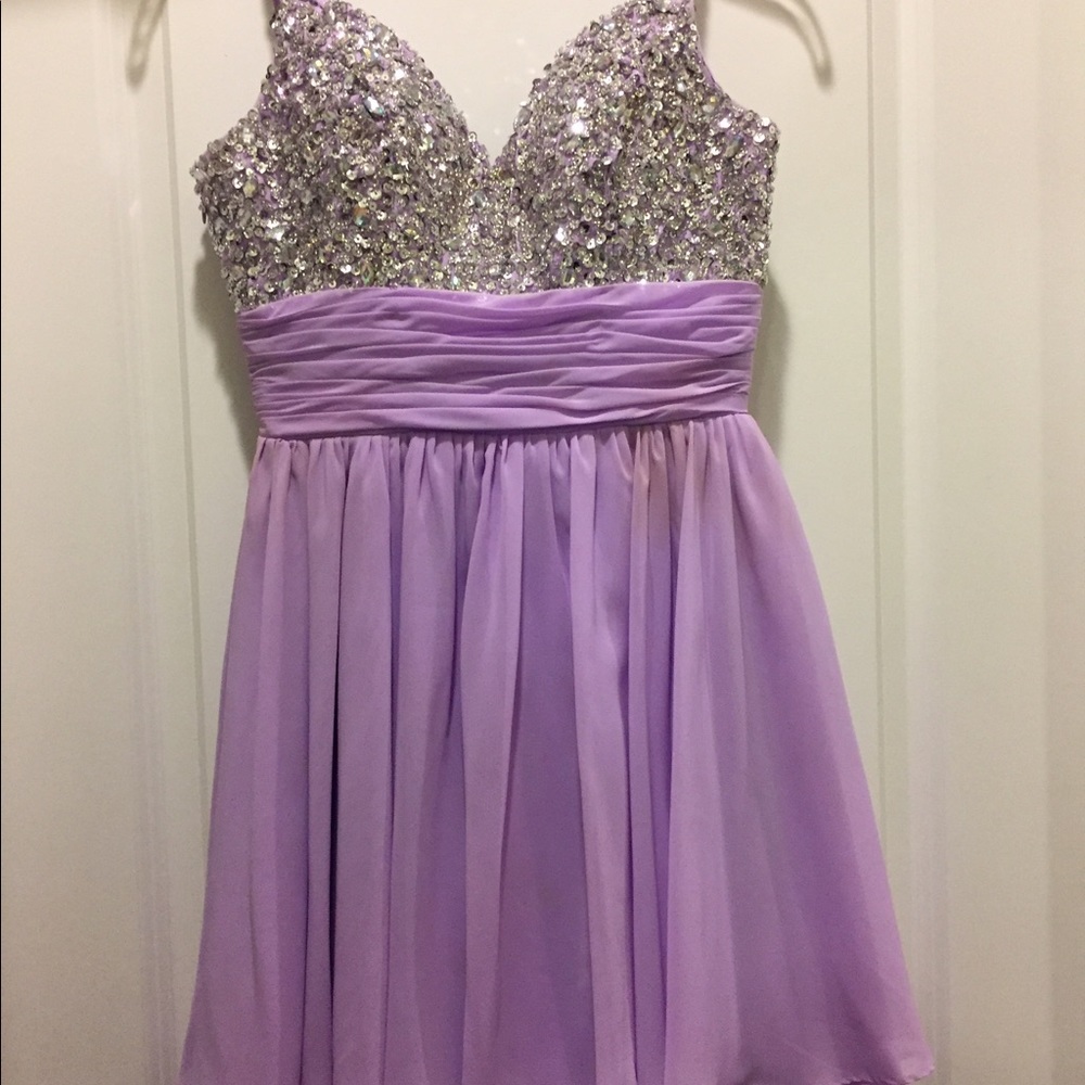 Lilac dress with sequins