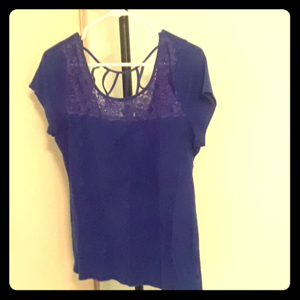 1XL TEAL LACEY TOP