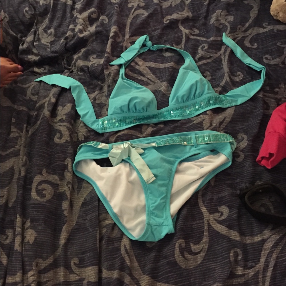 Blue bikini