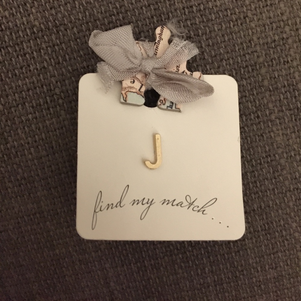 J Initial Earring