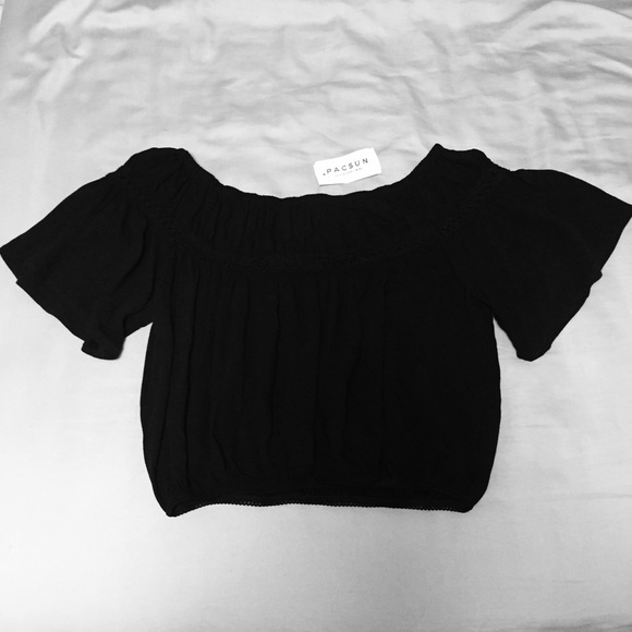 PacSun Tops New La Hearts Black Crop Top Poshmark