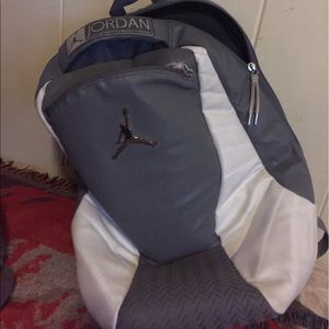 Nike silver grey Jordan backpack used condition