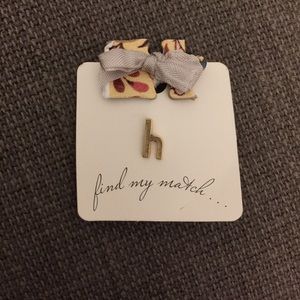 H Initial Earring