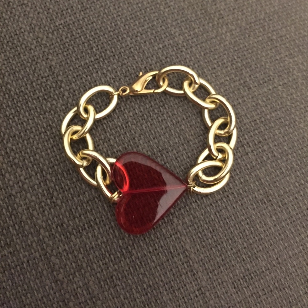 Spike The Punch Candy Heart Link Bracelet