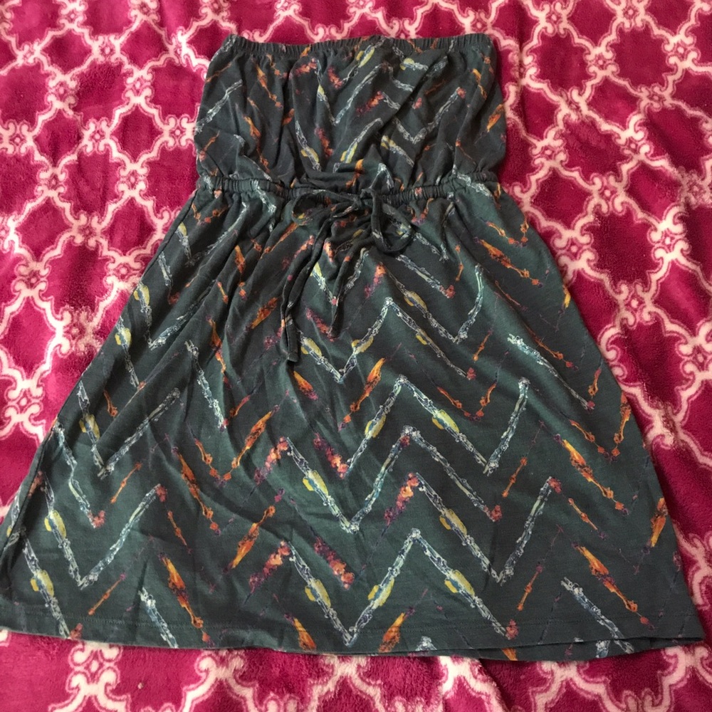 Cute little cotton strapless sundress/swim cover