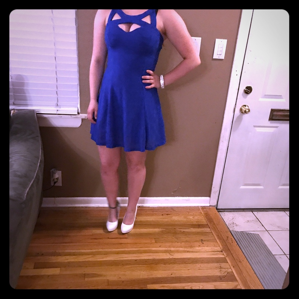 Semi Formal, Fitted, Blue Dress