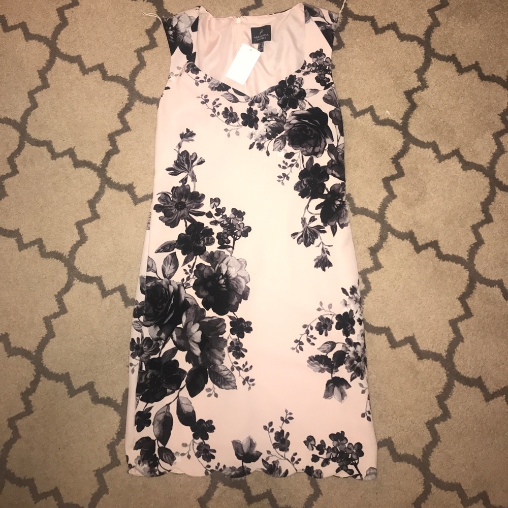 Adrianna Papell blush pink floral dress