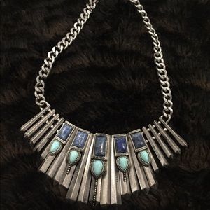 Turquoise and Blue Statement Necklace