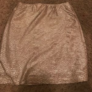 Gold mini skirt