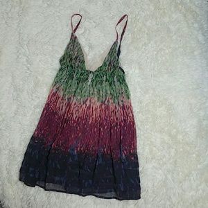 UO Sparkle & Fade multi-color silk slip