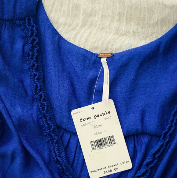 Free People Blue Sleeveless Tunic - Picture 2 of 4