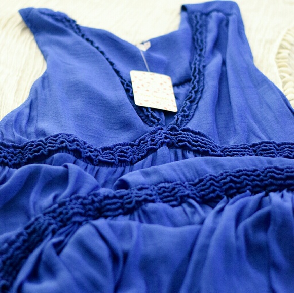 Free People Blue Sleeveless Tunic - Picture 3 of 4