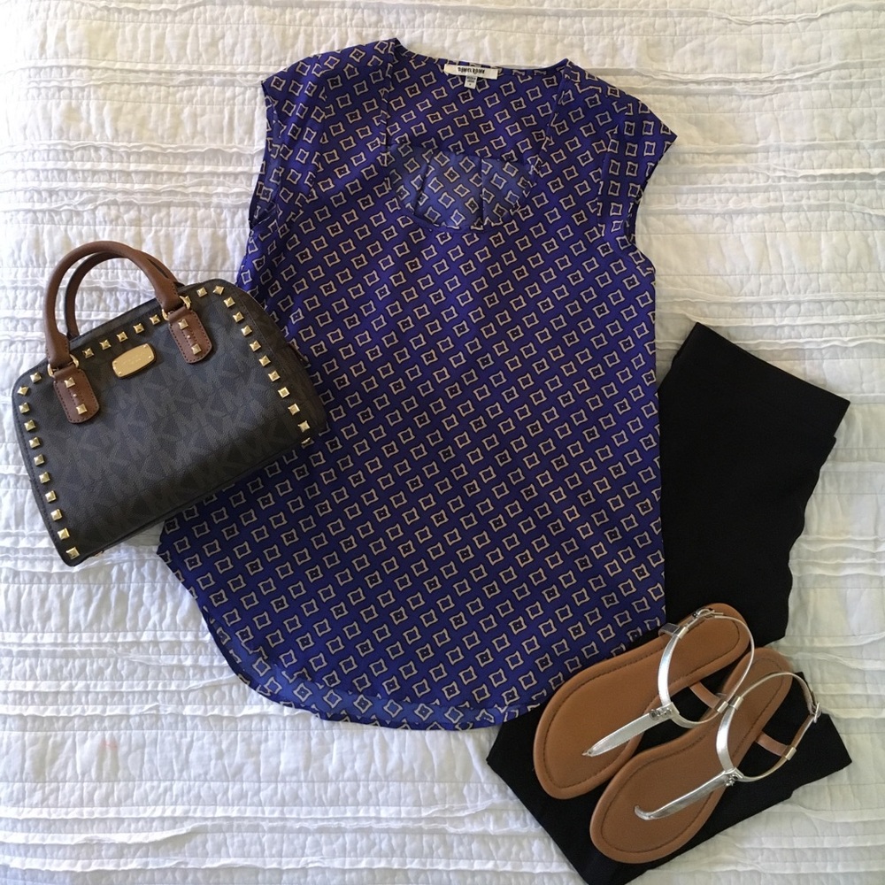 Daniel Rainn Geometric Print Top