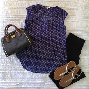 Daniel Rainn Geometric Print Top