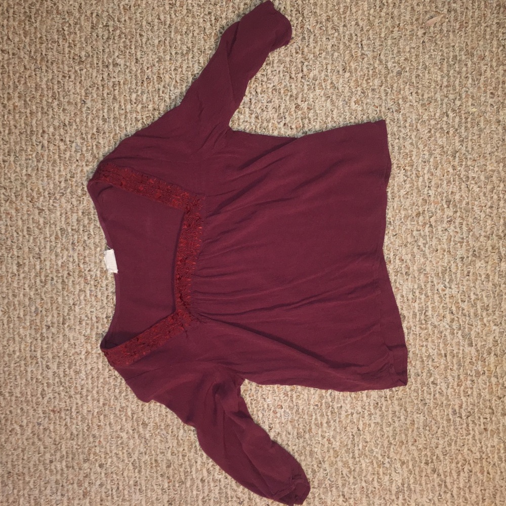 Burgendy Shirt