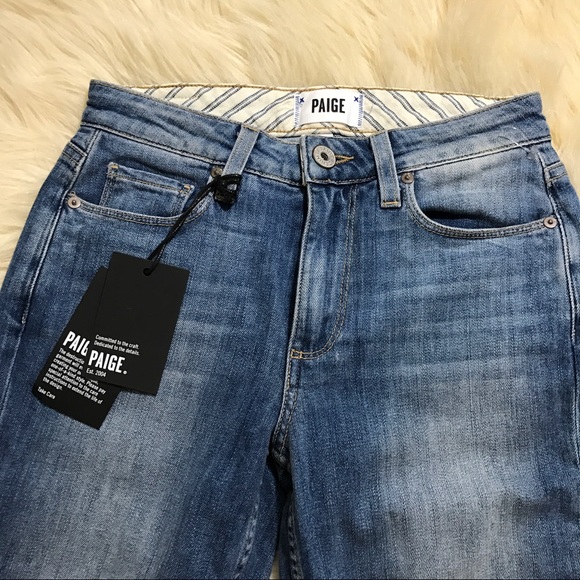 PAIGE carter slim high rise destroyed skinny jeans - Picture 4 of 6