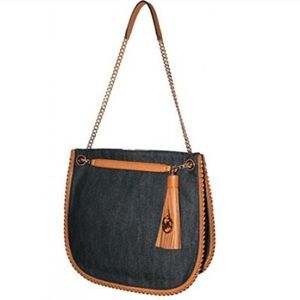 NWOT Michael Kors Chelsea Messenger Denim Handbag