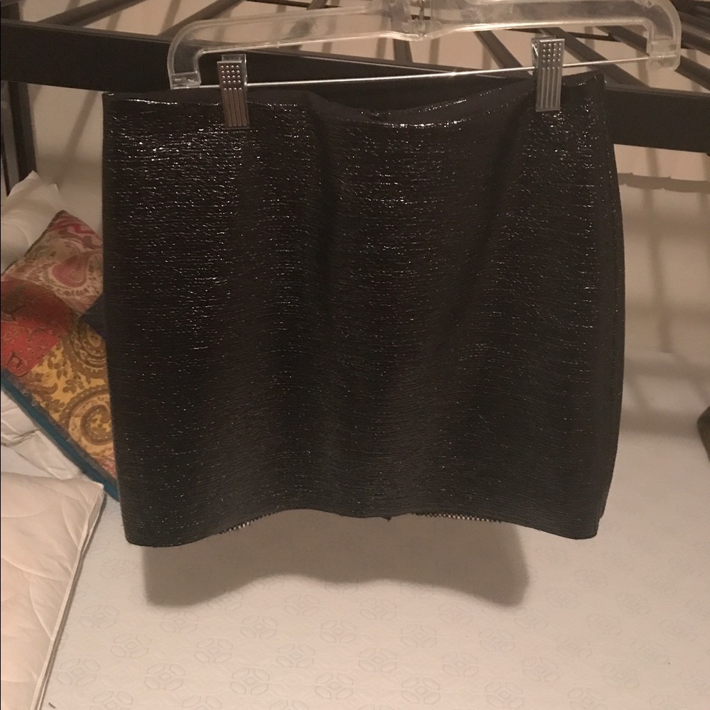 Size 4 black robert rodreiguez sparkle mini skirt