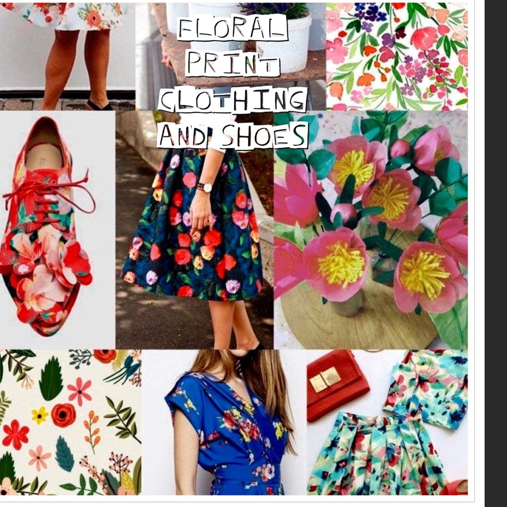 Floral print clothing and shoes for sale