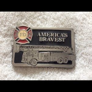 Firefighter FD belt buckle.