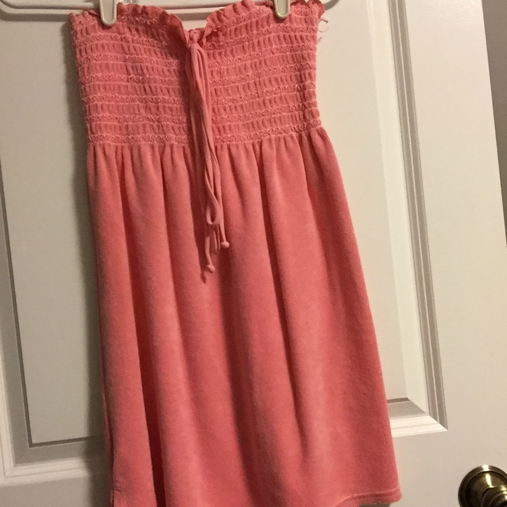 Terry Cloth Strapless Dress