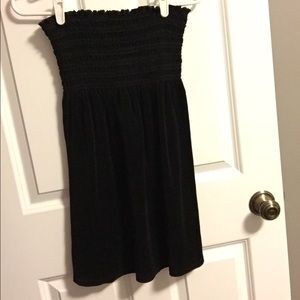 Velour Strapless Dress