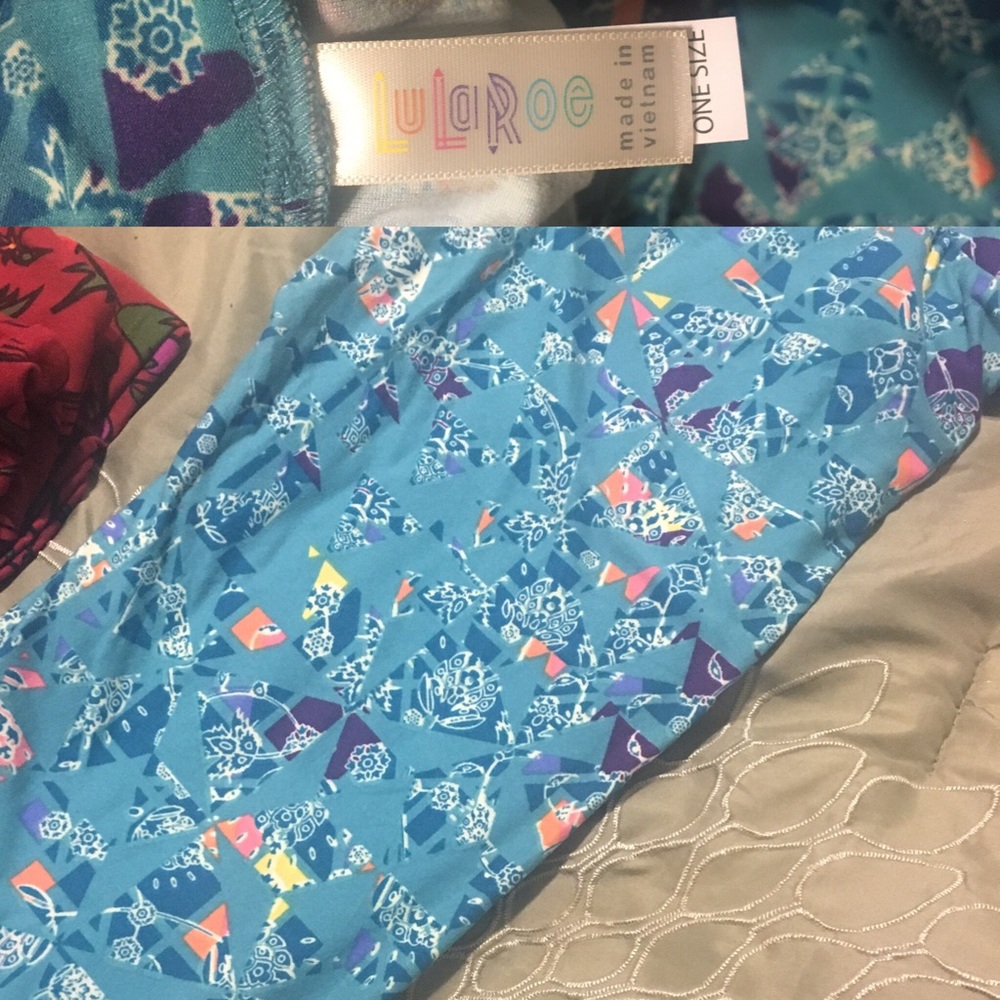 LulaRoe blue leggings. Never worn.