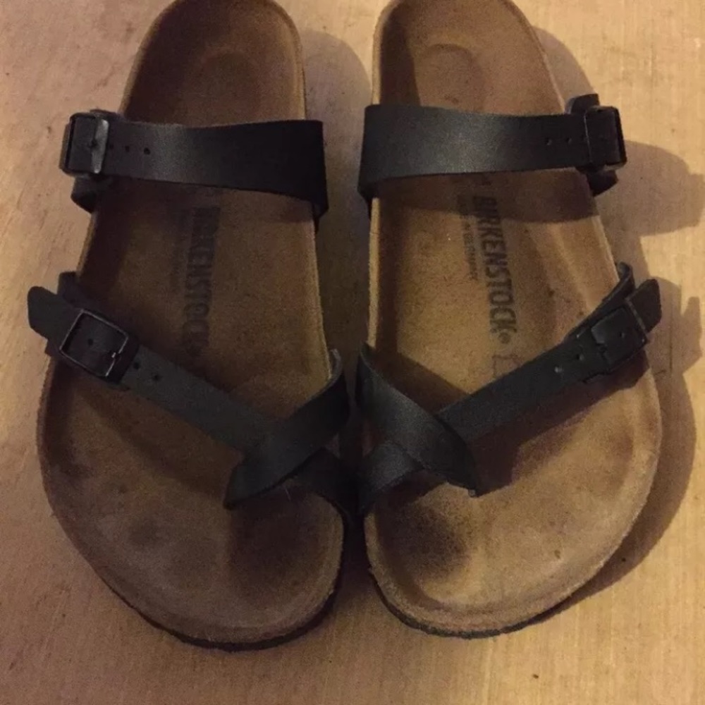 Birkenstock mayari birkoflor black sandals size 39