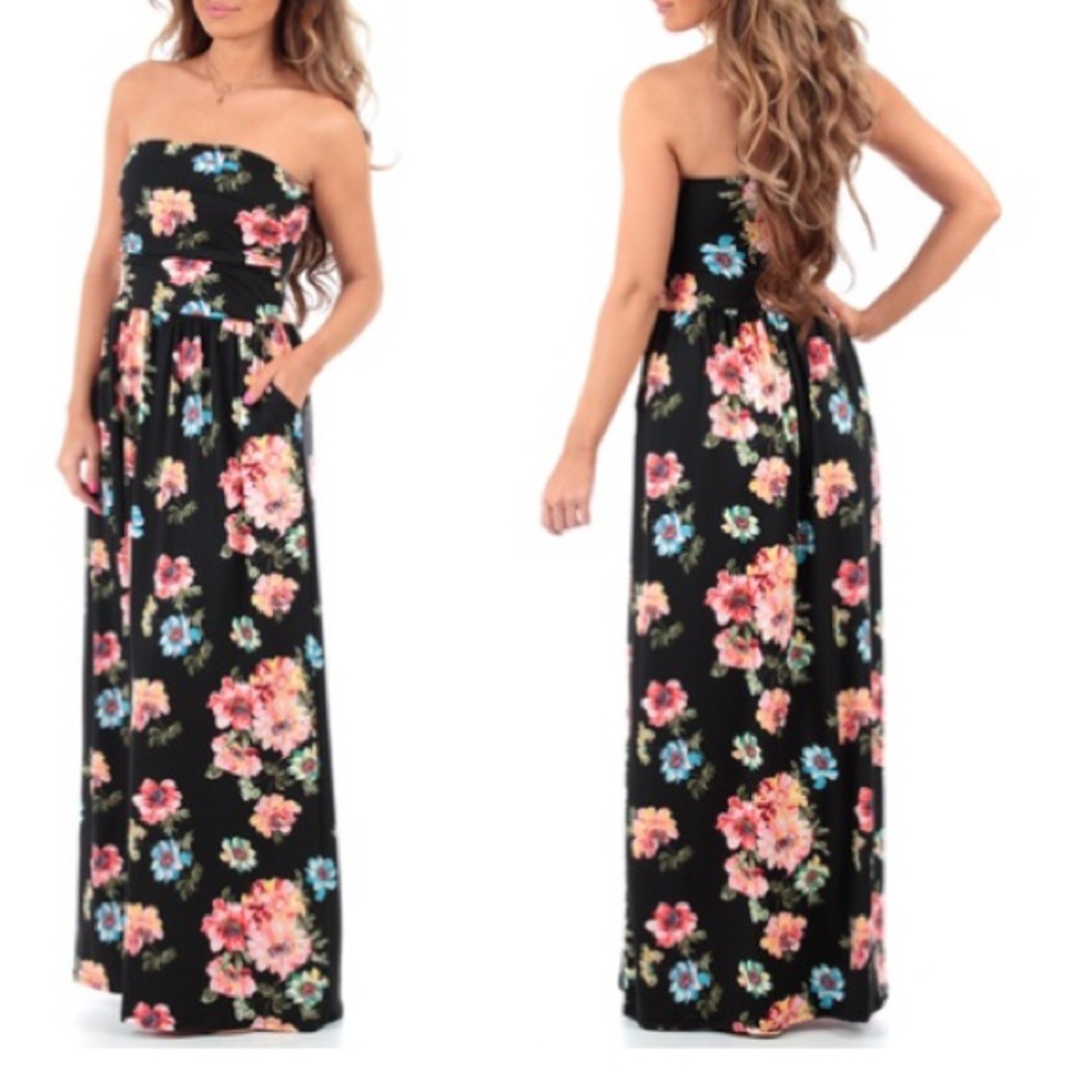 Black Floral Maxi